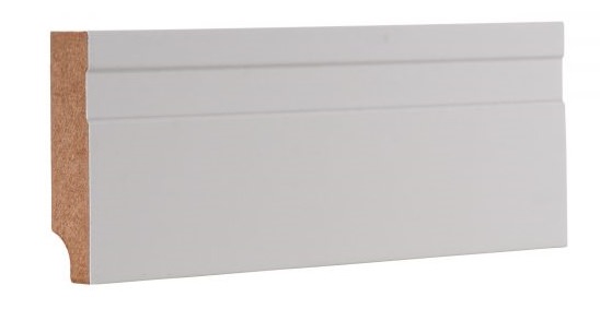 Rodapé Madebene MDF Branco de 7cm com 2,16 metro linear