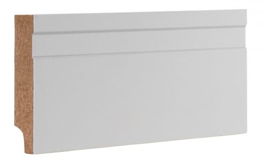 Rodapé Madebene MDF Branco de 8cm com 2,16 metro linear