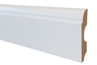 Rodapé de MDF Durafloor Clean Branco Nevada 8cm x 18mm x 2,1m